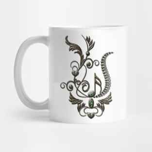 Music, key note with floral elements Mug